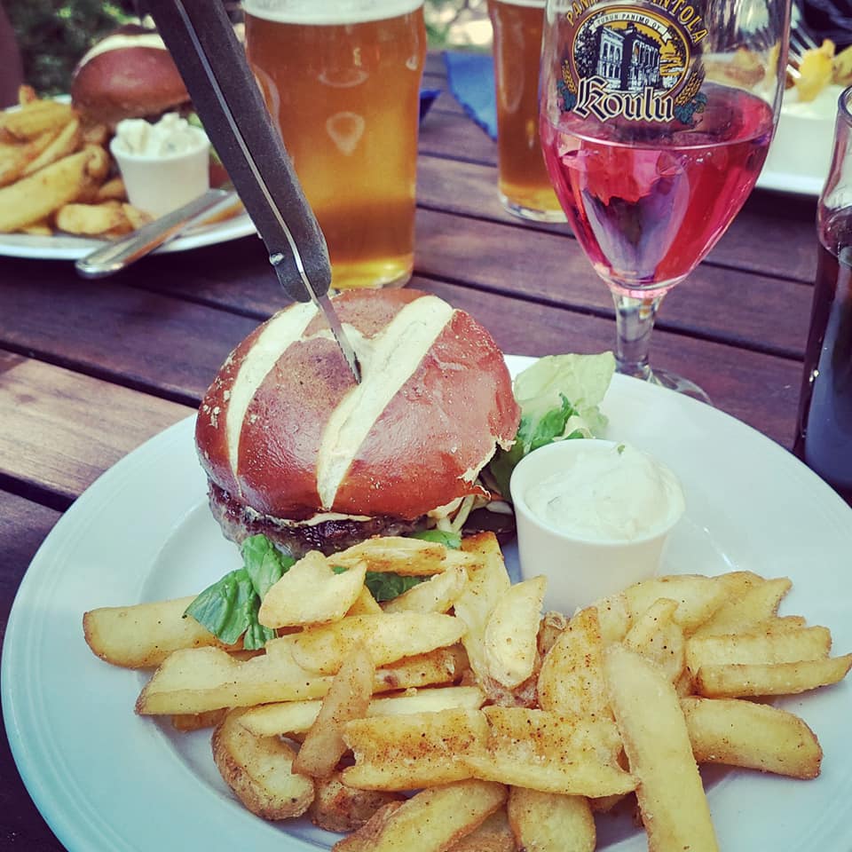 Burgers and beer